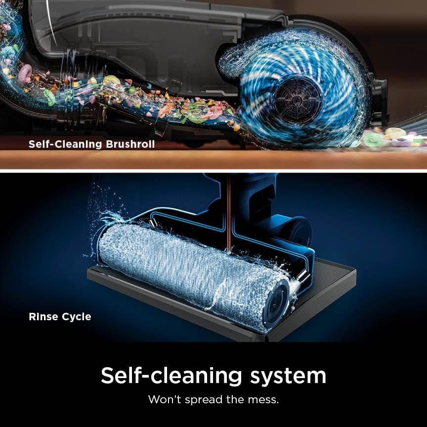 Shark Wet Dry Vacuum Mop All-In-One Cordless Hardfloor Cleaner, Hydrovac Messmaster, 3-In-1 Self-Cleaning System, Strong Suction with 2 Brushrolls & 2 Solutions, for Hard Floors & Area Rugs, AW261