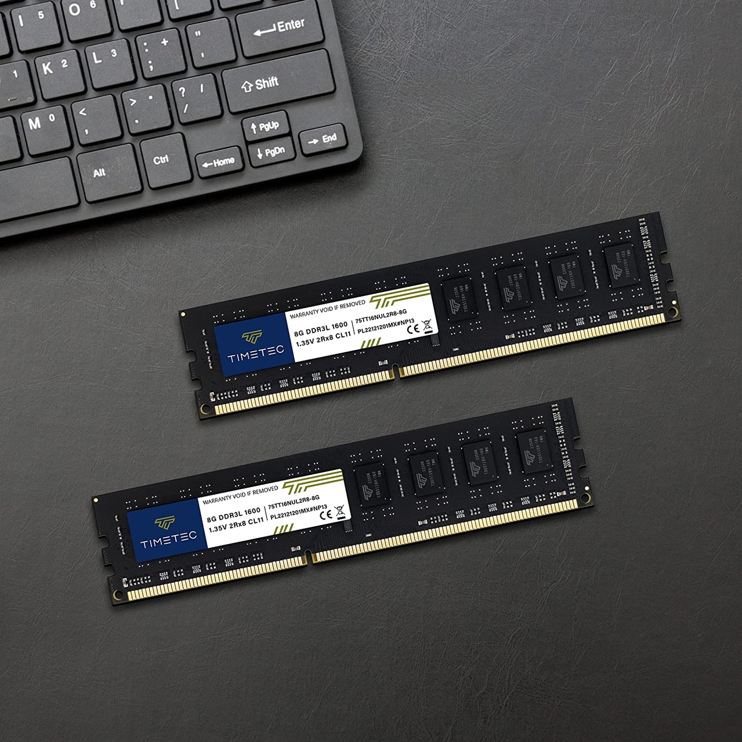 Timetec 32GB Kit(4X8Gb) DDR3L / DDR3 1600Mhz (DDR3L-1600) PC3L-12800 / PC3-12800 Non-Ecc Unbuffered 1.35V/1.5V CL11 2Rx8 Dual Rank 240 Pin UDIMM Desktop PC Computer Memory RAM(SDRAM) Module Upgrade