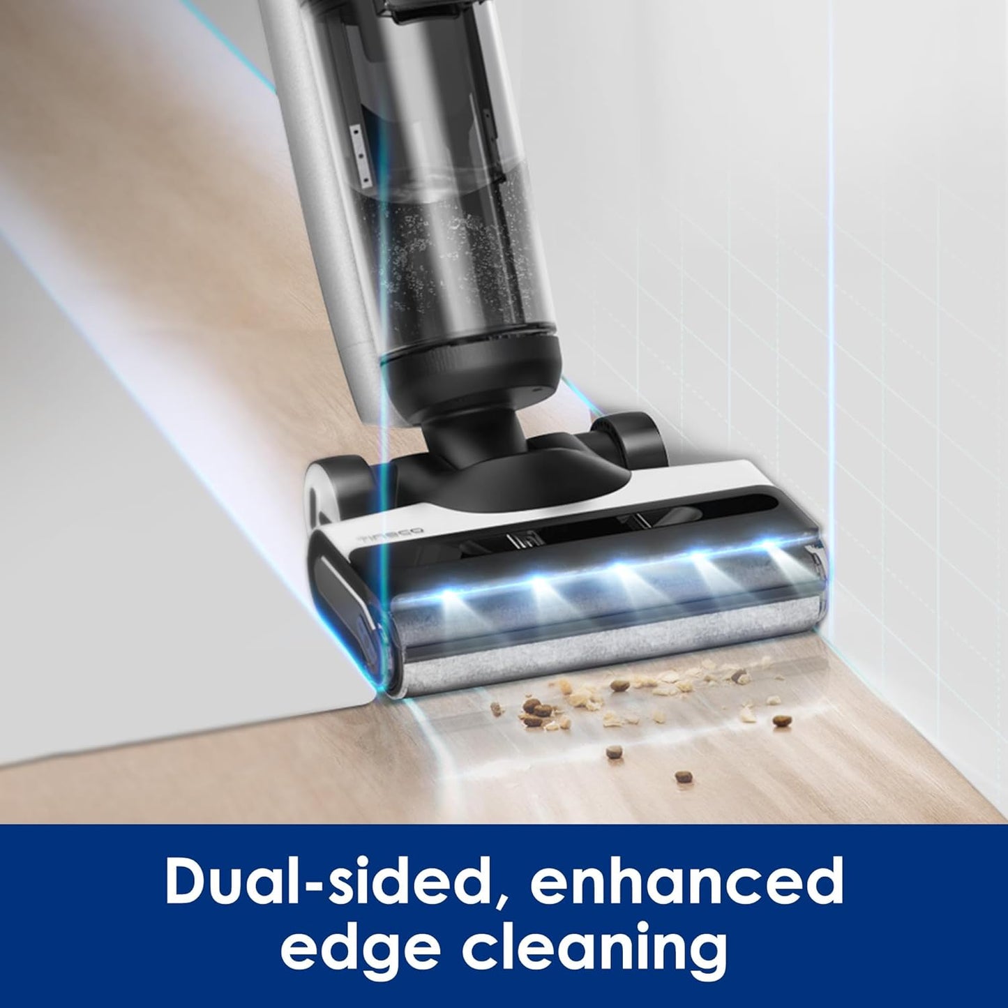 Tineco FLOOR ONE S7 Flashdry Smart Cordless Wet Dry Vacuum Cleaner, Long Runtime, Great for Sticky Messes, Self-Cleaning, 158℉Hot Air Flashdrying, Dual-Sided Edge Cleaning, Extended Battery Lifespan
