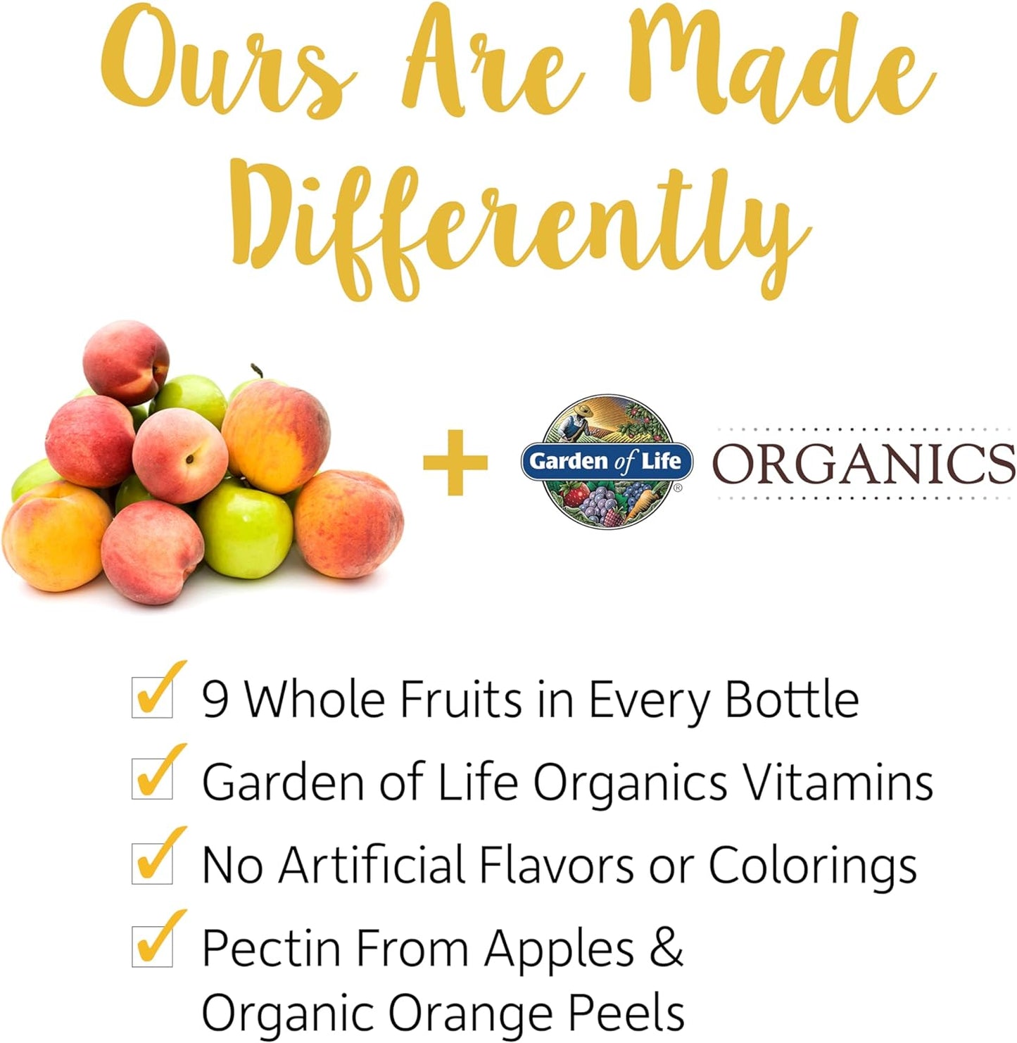 Garden of Life Organics Women'S Gummy Vitamins - Berry - Certified Organic, Non-Gmo, Vegan, Kosher Complete Multi - Methyl B12, C & D3 - Gluten, Soy & Dairy Free, 120 Real Fruit Gummies