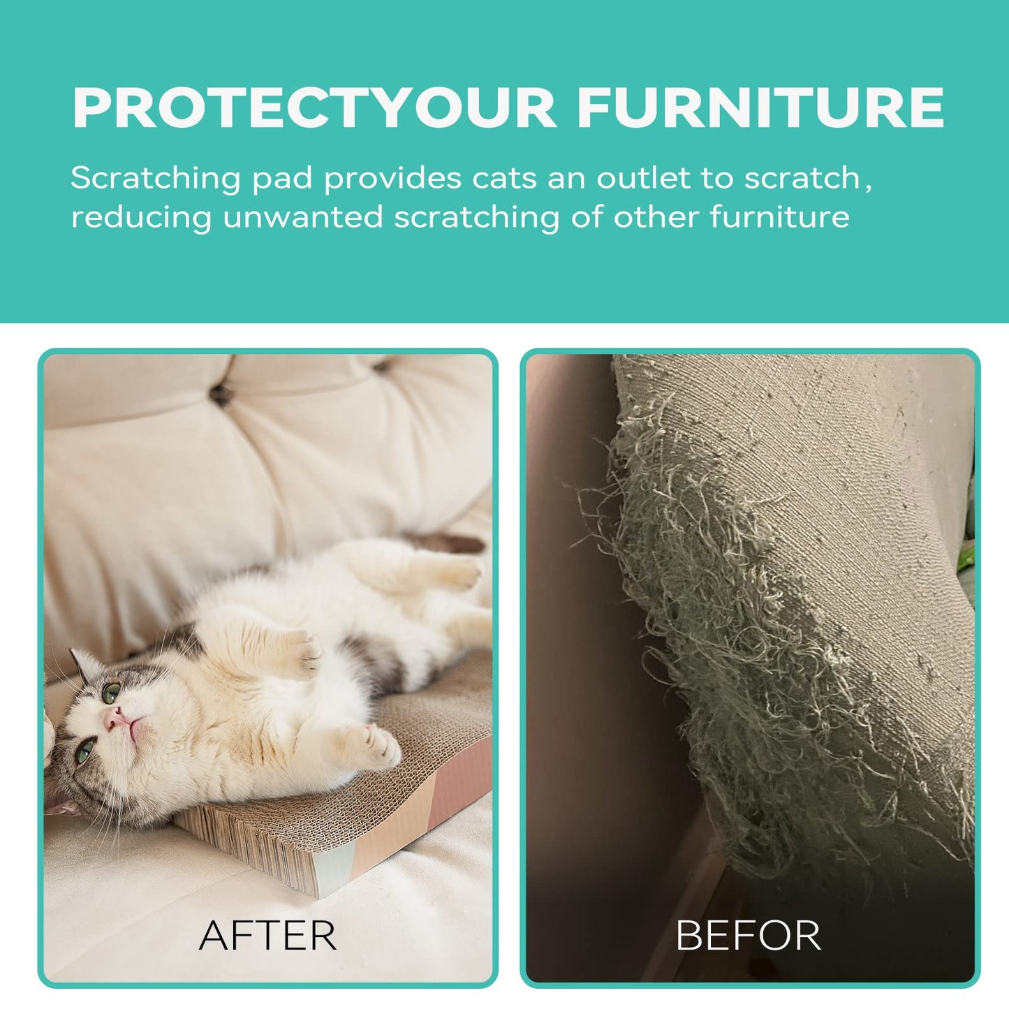 Set SIDAZON CSB-2 Rascadores Reversibles con Catnip para Gatos x2