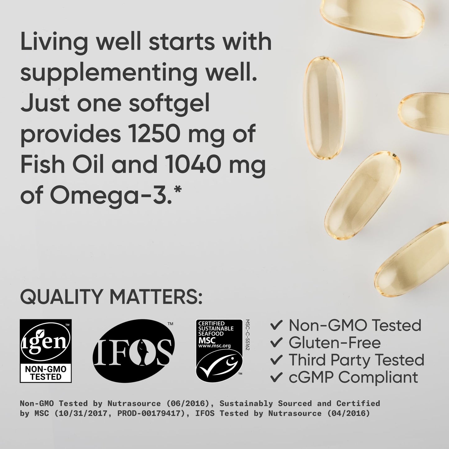 Aceite de Pescado Omega-3 Triple Fuerza Sports Research - 90 cápsulas