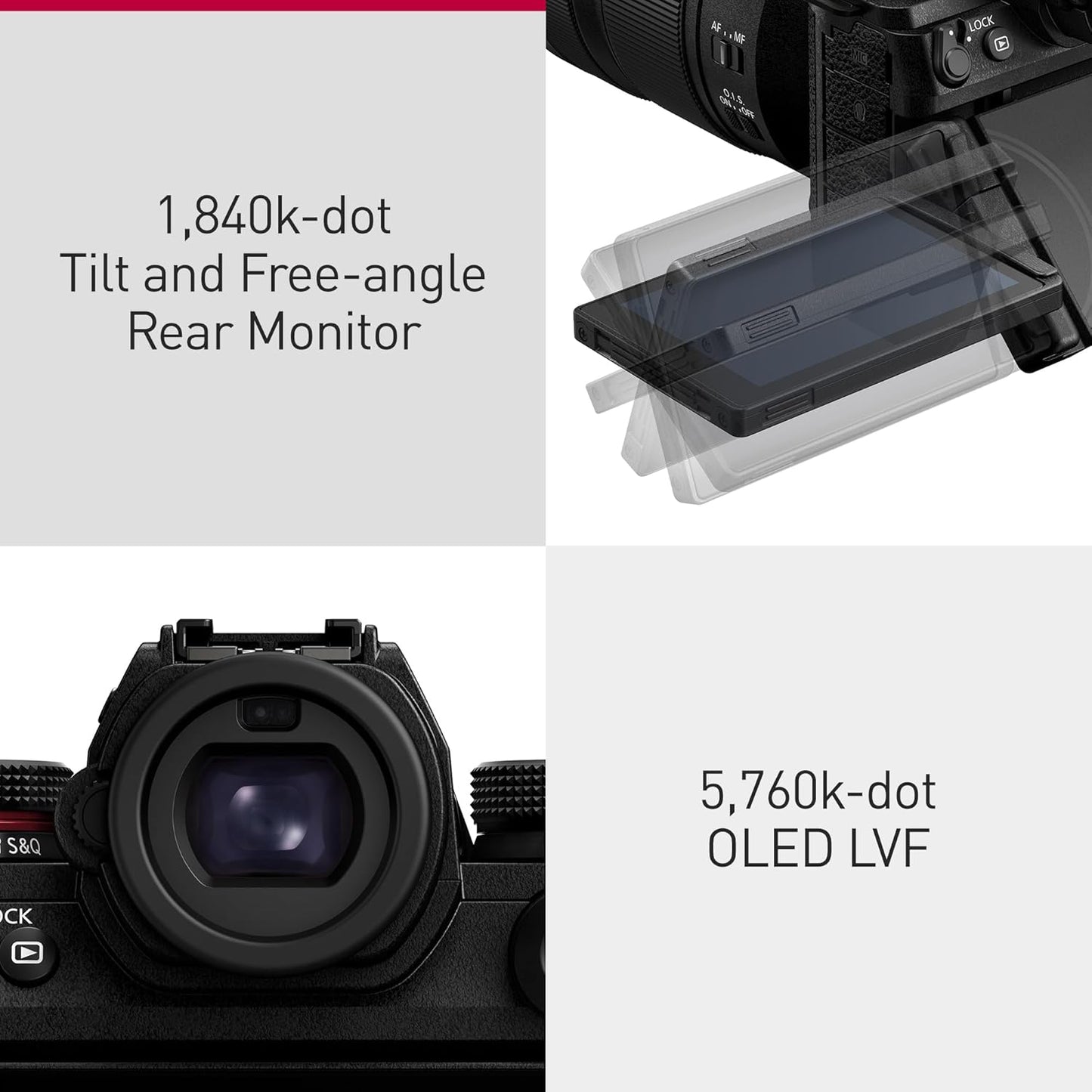 Panasonic LUMIX S1RII Full Frame Mirrorless Digital Camera, Hybrid Model Featuring a 44.3MP Full-Frame Sensor and Lumix'S First-Ever 8K Video Recording - DC-S1RM2