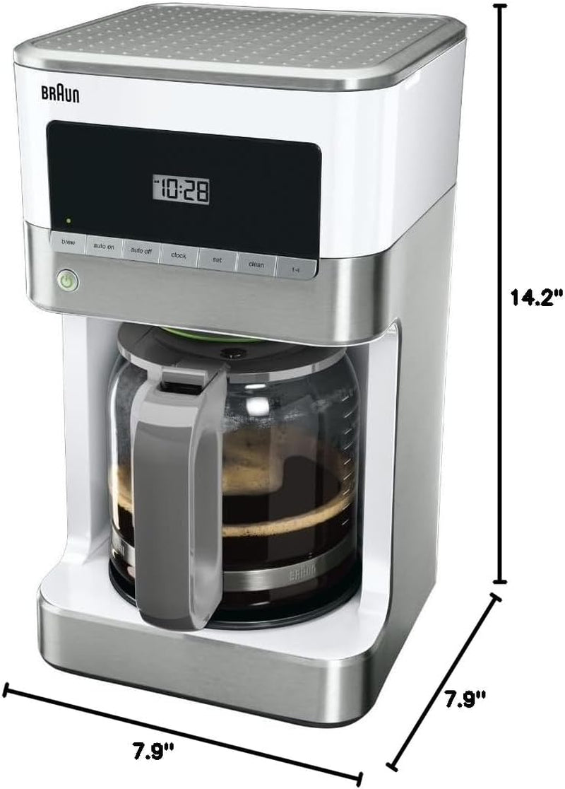 Braun KF6050WH Brewsense Drip Coffee Maker, White