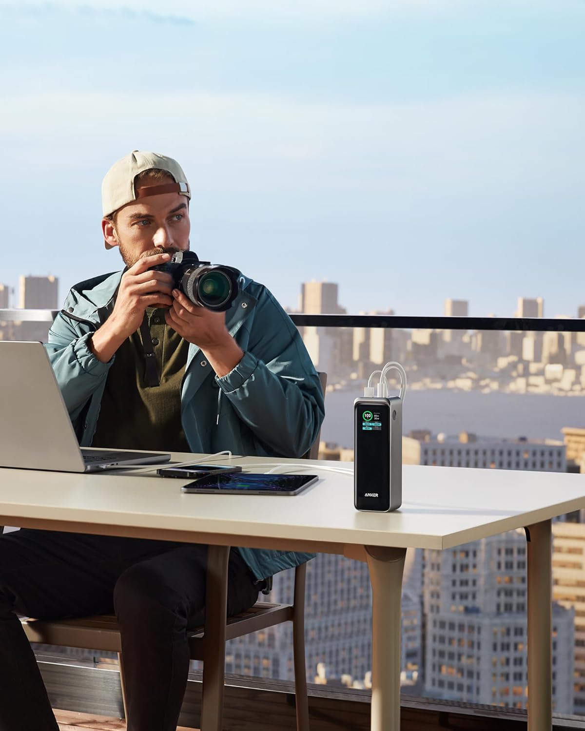 Anker Prime Power Bank, 27,650Mah 3-Port 250W Portable Charger (99.54Wh) Smart App, Compatible with Macbook Pro/Air, Iphone 16/15/14/13 Series, Samsung, Dell, and More (Charging Base Not Included)