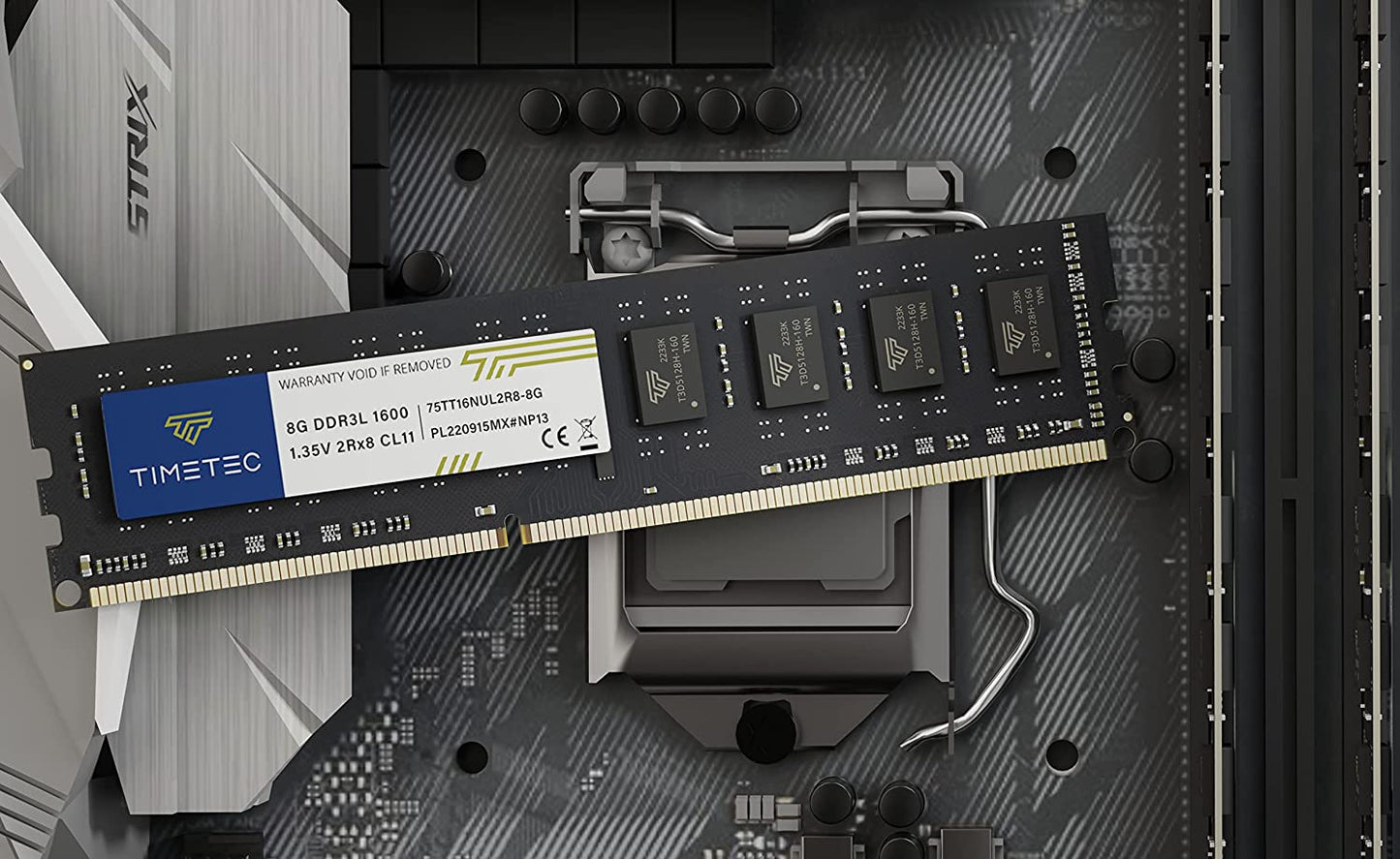 Timetec 32GB Kit(4X8Gb) DDR3L / DDR3 1600Mhz (DDR3L-1600) PC3L-12800 / PC3-12800 Non-Ecc Unbuffered 1.35V/1.5V CL11 2Rx8 Dual Rank 240 Pin UDIMM Desktop PC Computer Memory RAM(SDRAM) Module Upgrade