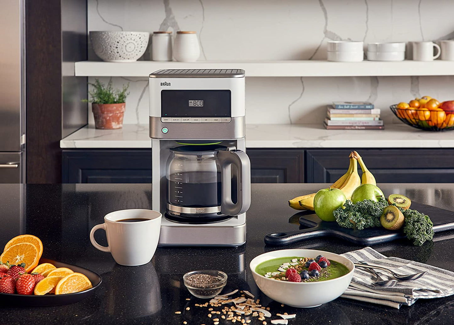 Braun KF6050WH Brewsense Drip Coffee Maker, White