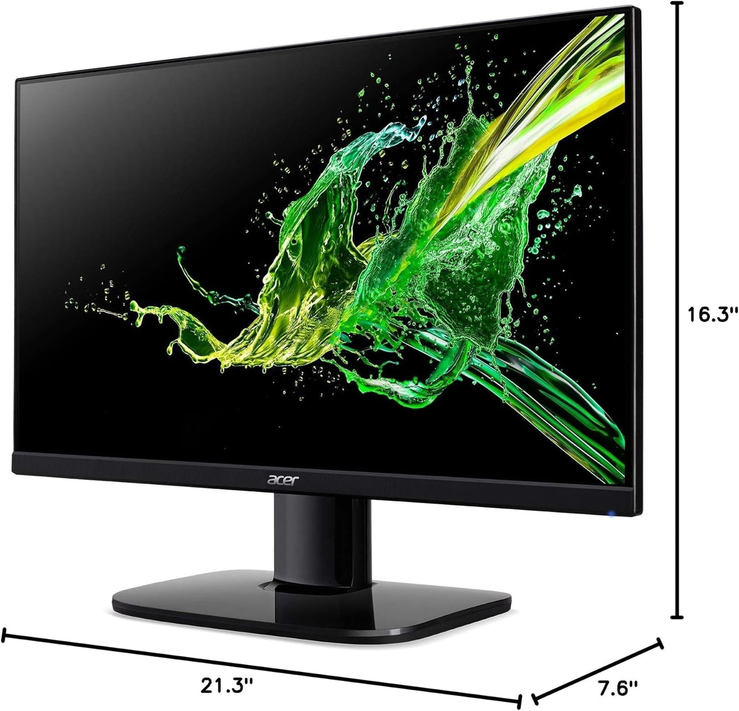 Acer KC242Y Hbi 23.8" Full HD (1920 X 1080) Zero-Frame Gaming Office Monitor | AMD Freesync Technology | 100Hz | 1Ms (VRB) | Low Blue Light | Tilt | HDMI & VGA Ports,Black