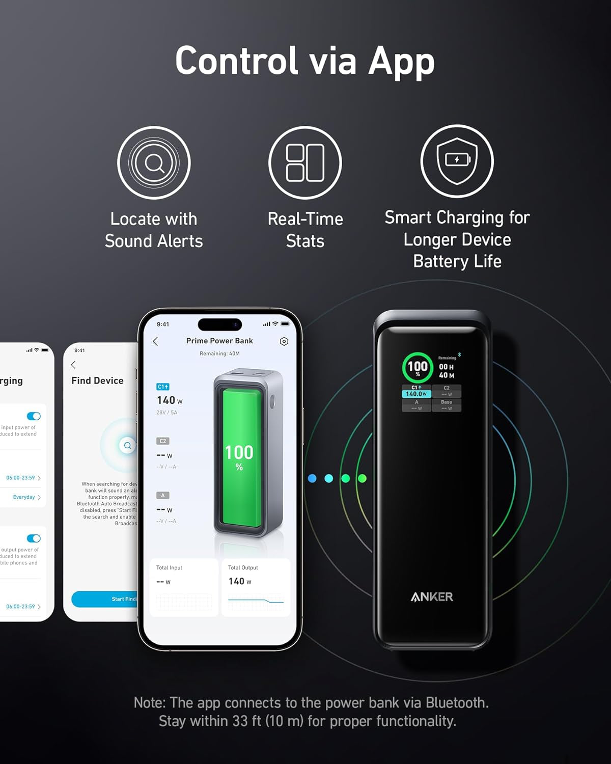 Anker Prime Power Bank, 27,650Mah 3-Port 250W Portable Charger (99.54Wh) Smart App, Compatible with Macbook Pro/Air, Iphone 16/15/14/13 Series, Samsung, Dell, and More (Charging Base Not Included)