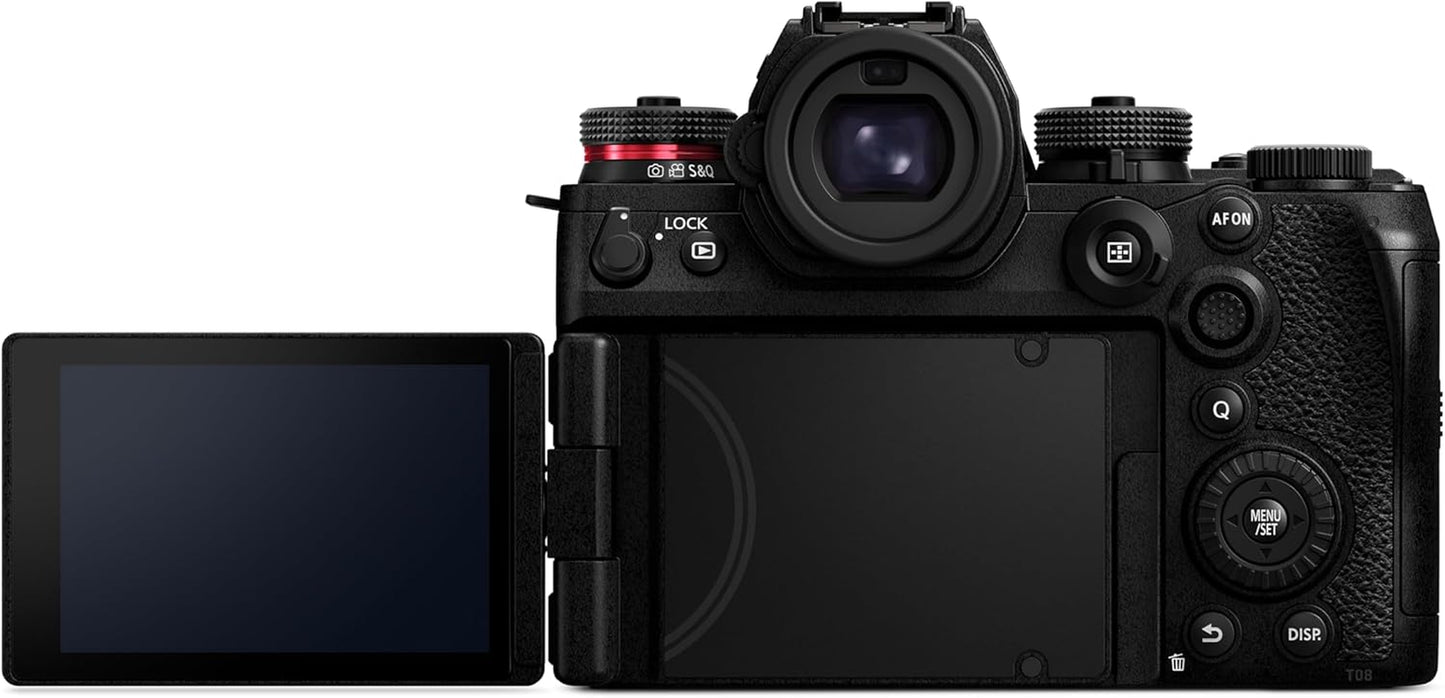 Panasonic LUMIX S1RII Full Frame Mirrorless Digital Camera, Hybrid Model Featuring a 44.3MP Full-Frame Sensor and Lumix'S First-Ever 8K Video Recording - DC-S1RM2