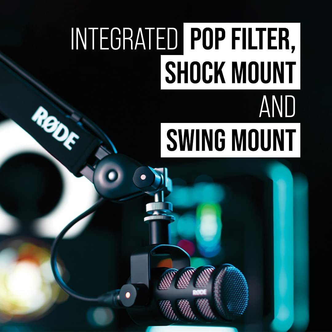 Rode Podmic Cardioid Dynamic Broadcast Microphone, Black