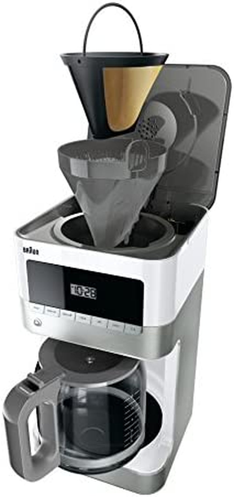 Braun KF6050WH Brewsense Drip Coffee Maker, White