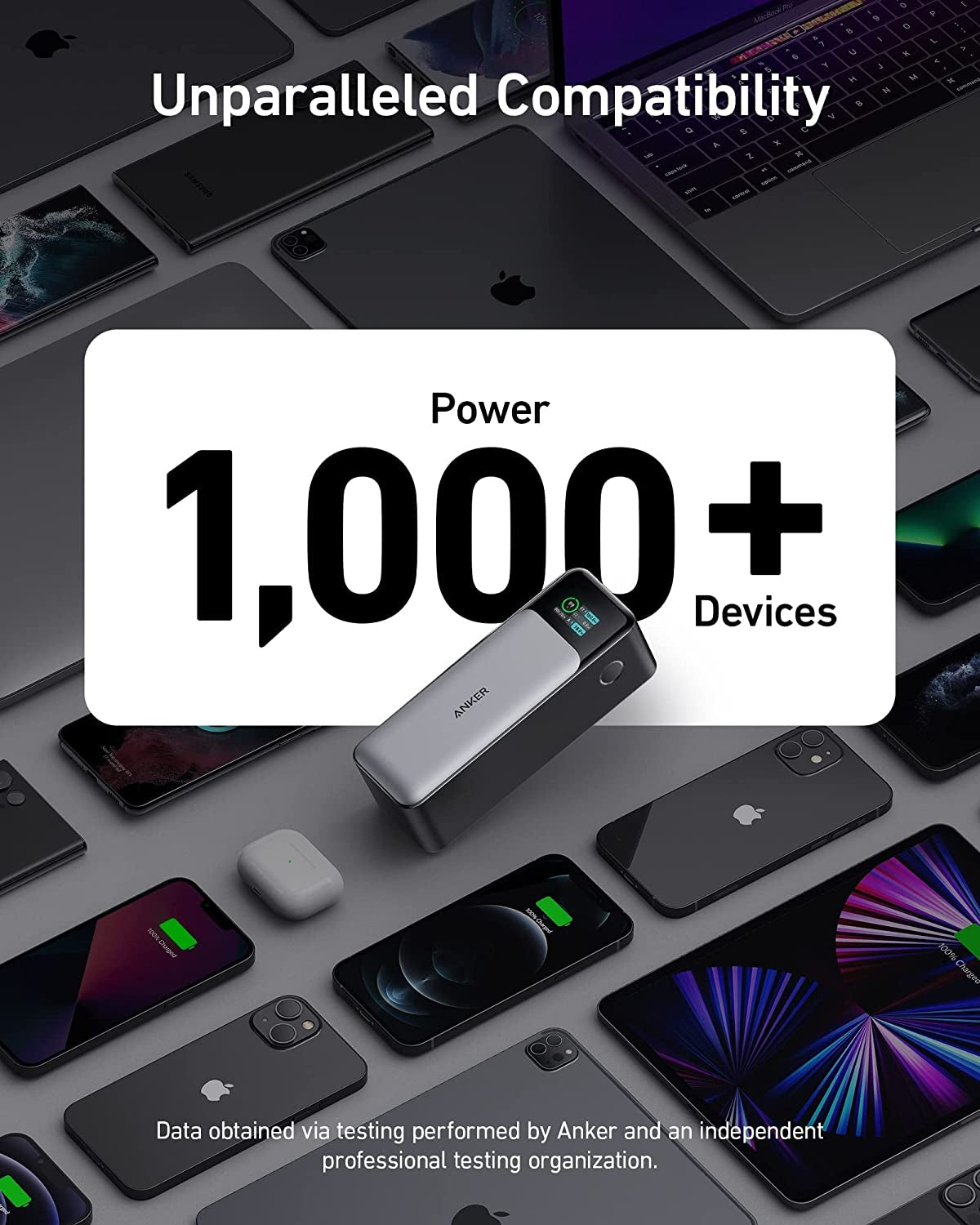 Anker 737 Power Bank, 24,000Mah 3-Port Laptop Portable Charger with 140W Output, Smart Digital Display, Compatible with Iphone 16/15/14/13 Series, Vision Pro, Samsung, Macbook, Dell, Airpods, and More