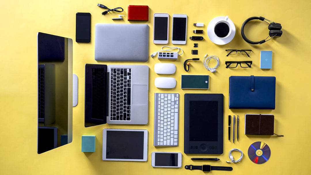 Dispositivos electrónicos y tecnología moderna para hogar, oficina y entretenimiento