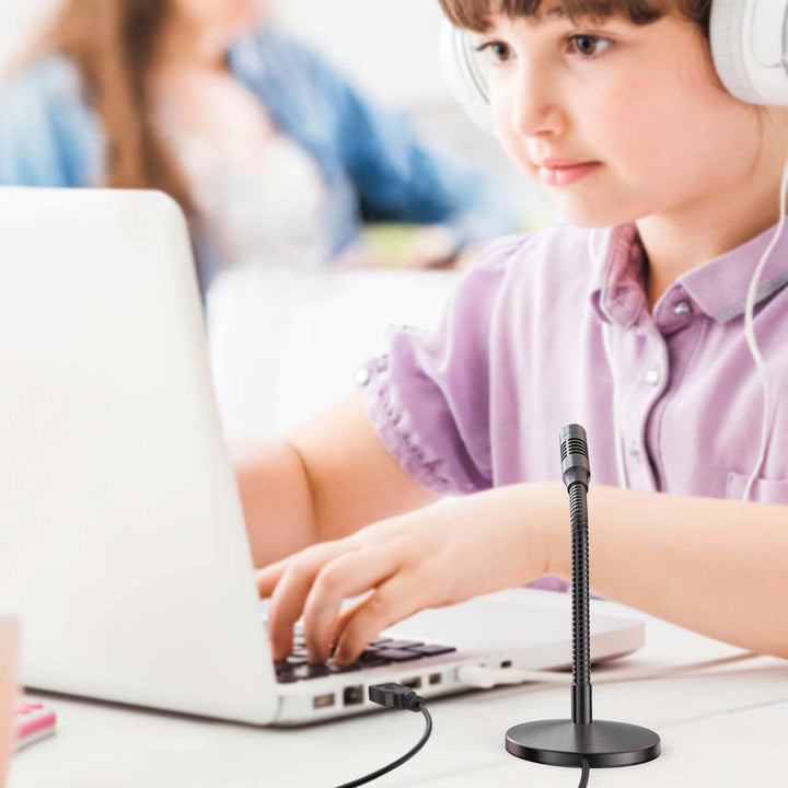 FIFINE Mini Gooseneck USB Microphone for Dictation and Recording,Desktop Microphone for Computer Laptop Pc.Plug and Play Great for Skype,Youtube,Gaming, Streaming,Voiceover,Discord and Tutorials-K050