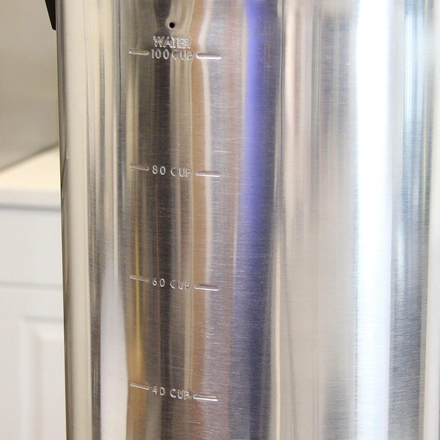 West Bend 33600 Coffee Urn Commercial Highly-Polished Aluminum NSF Approved Features Automatic Temperature Control Large Capacity with Fast Brewing and Easy Clean Up, 100-Cup, Silver