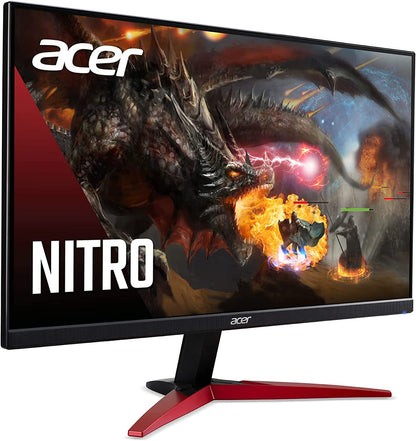 Acer Nitro KG241Y Sbiip 23.8” Full HD (1920 X 1080) VA Gaming Monitor | AMD Freesync Premium Technology | 165Hz Refresh Rate | 1Ms (VRB) | Zeroframe Design | 1 X Display Port 1.2 & 2 X HDMI 2.0,Black