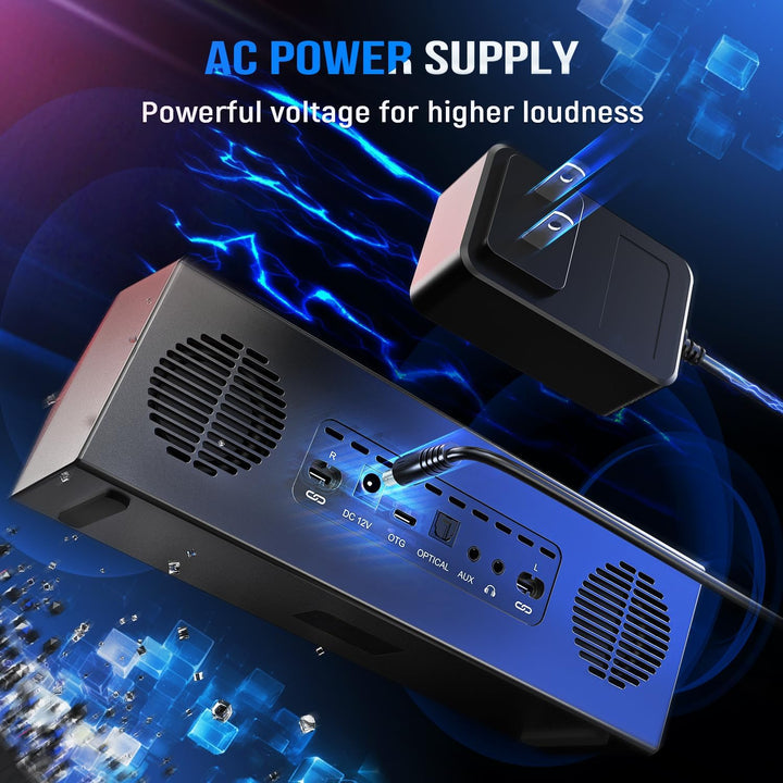 FIFINE Computer Speakers System with Subwoofer, Gaming Speaker for PC with RGB, Volume Control, Monitoring, 3.5Mm Aux Input, AC Powered Speakers for Desktop Mobile Tv-Ampligame A22