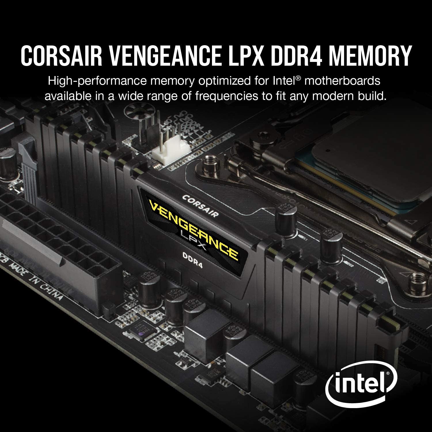 CORSAIR VENGEANCE LPX DDR4 RAM 32GB (2X16Gb) 3200Mhz CL16-20-20-38 1.35V Intel AMD Desktop Computer Memory - Black (CMK32GX4M2E3200C16)