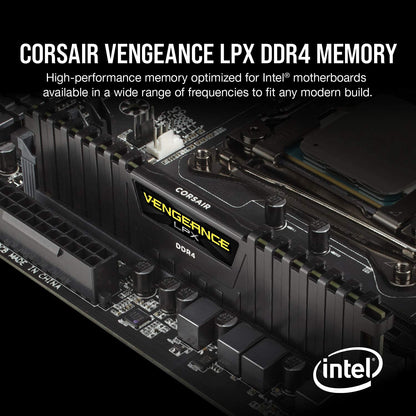 CORSAIR VENGEANCE LPX DDR4 RAM 64GB (2X32Gb) 3200Mhz CL16-20-20-38 1.35V Intel AMD Desktop Computer Memory - Black (CMK64GX4M2E3200C16)