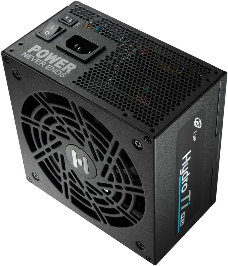 FSP Hydro Ti PRO 1000W Computer Power Supply 80 plus Titanium Full Modular PSU ATX 3.0 Pcie GEN5,12V-(2X6) Cable Super Quite PSU and Eco-Friendly Fan 10 Years Warranty (HTI-1000M-GEN5)