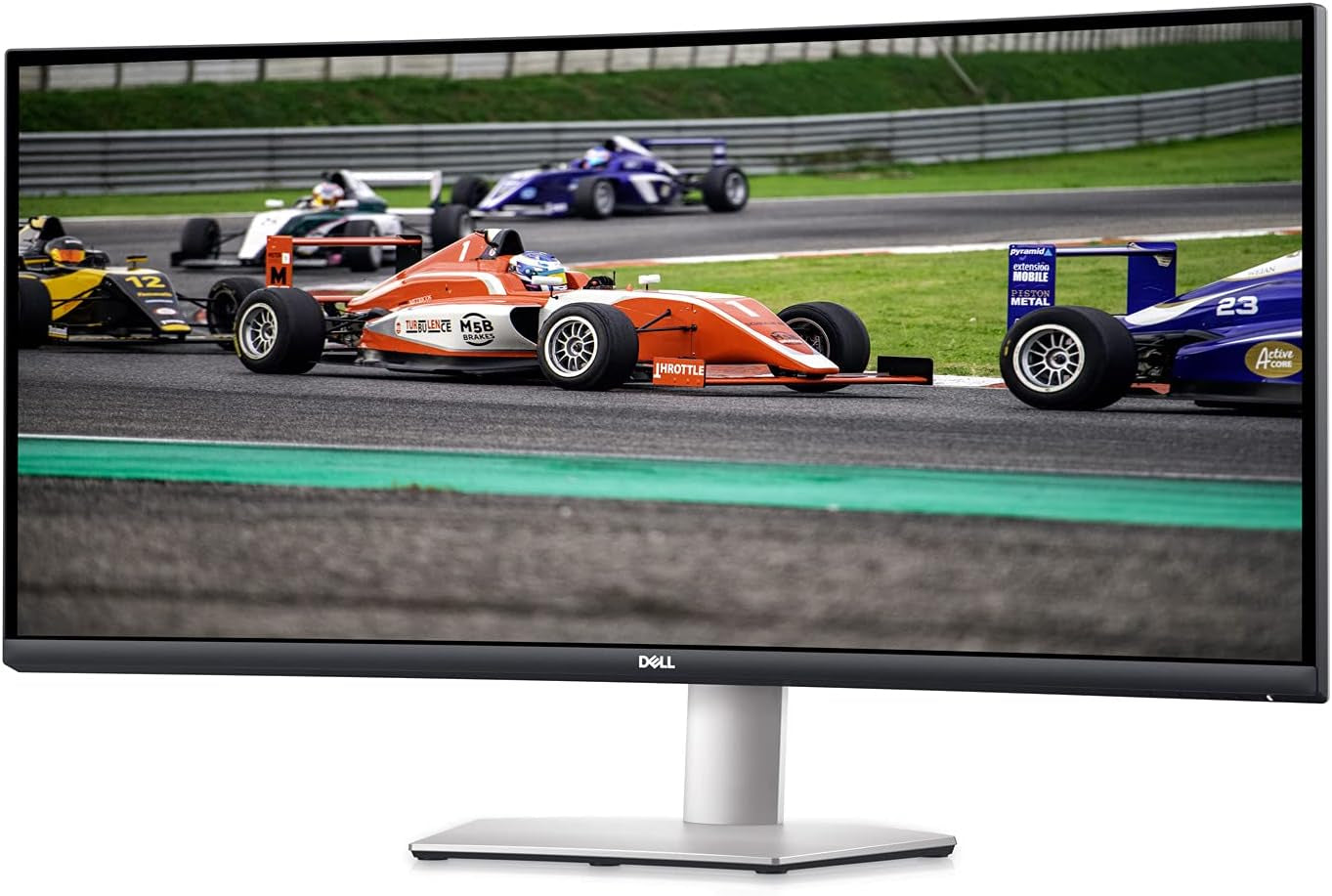 Dell S3422DW Curved Monitor - 34-Inch WQHD (3440 X 1440) Display, 1800R Curved Screen, Built-In Dual 5W Speakers, 4Ms Grey-To-Grey Response Time, 16.7 Million Colors - Silver