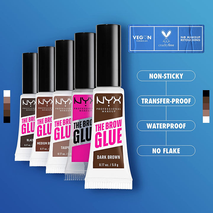 NYX PROFESSIONAL MAKEUP the Brow Glue, Extreme Hold Eyebrow Gel - Clear