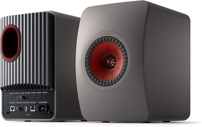 KEF LS50 Wireless II Powered Bookshelf Speakers - Pair (Titanium Grey)