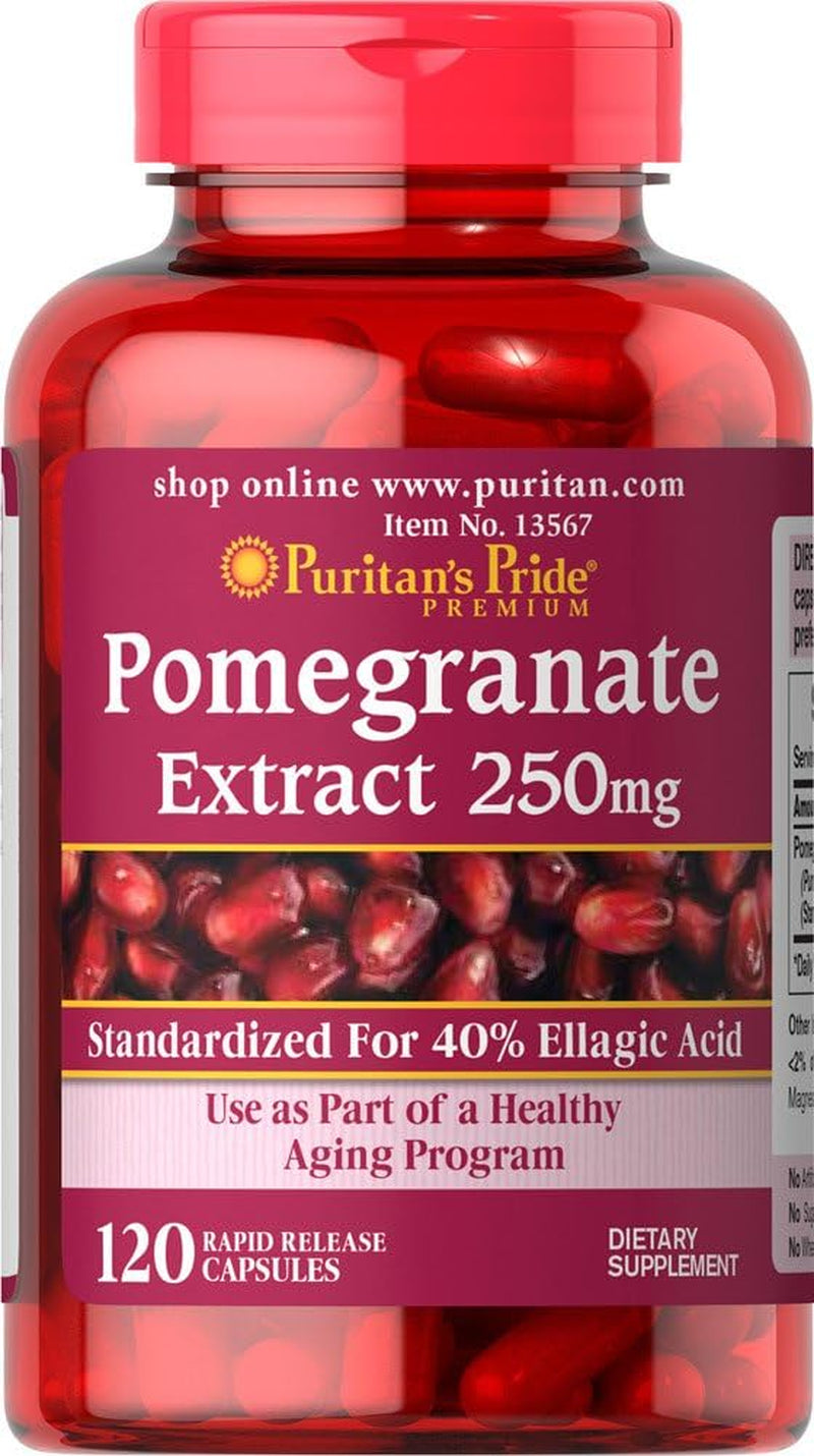 Puritan'S Pride Pomegranate Extract, 250 Mg, 120 Count