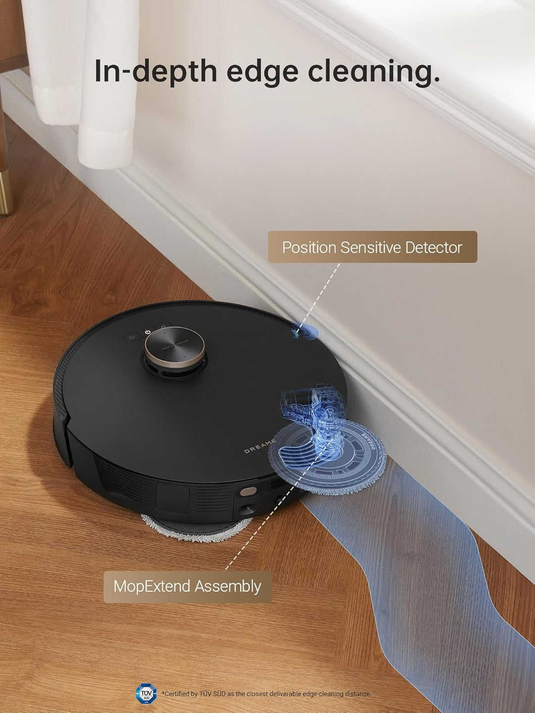 Dreame L20 Ultra Robot Vacuum and Mop with Mop-Extend, Auto Mop Removal & Raising, Washing and Drying, 7000Pa Suction, Self-Emptying, Self-Refilling, AI Obstacle Avoidance