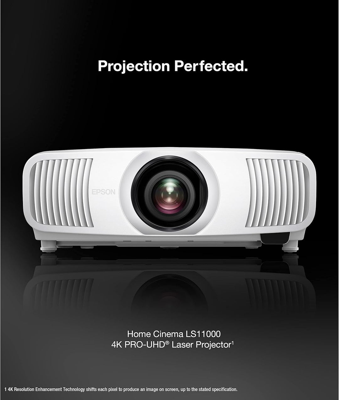 Epson Home Cinema LS11000 4K PRO-UHD Laser Projector, HDR, HDR10+, 2,500 Lumens Color & White Brightness, HDMI 2.1, Motorized Lens, Lens Shift, Focus, Zoom, 3840 X 2160, 120 Hz, Home Theater, Gaming