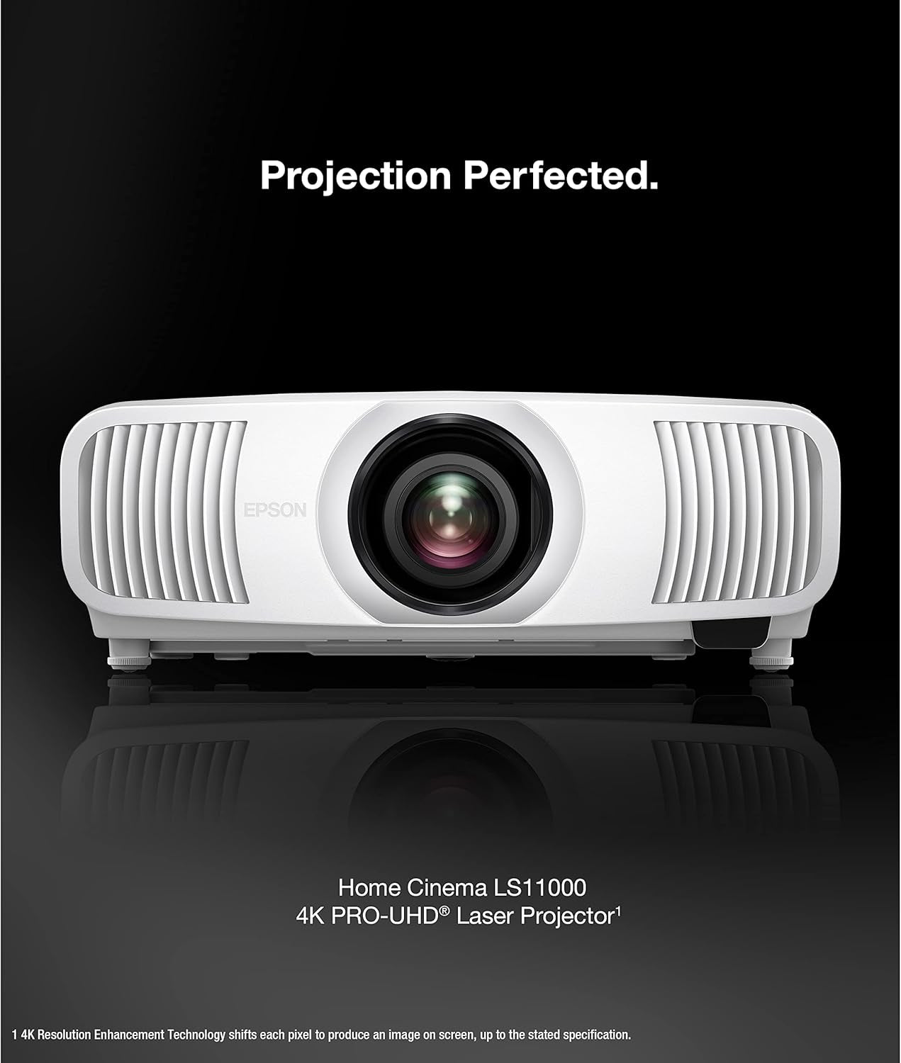 Epson Home Cinema LS11000 4K PRO-UHD Laser Projector, HDR, HDR10+, 2,500 Lumens Color & White Brightness, HDMI 2.1, Motorized Lens, Lens Shift, Focus, Zoom, 3840 X 2160, 120 Hz, Home Theater, Gaming