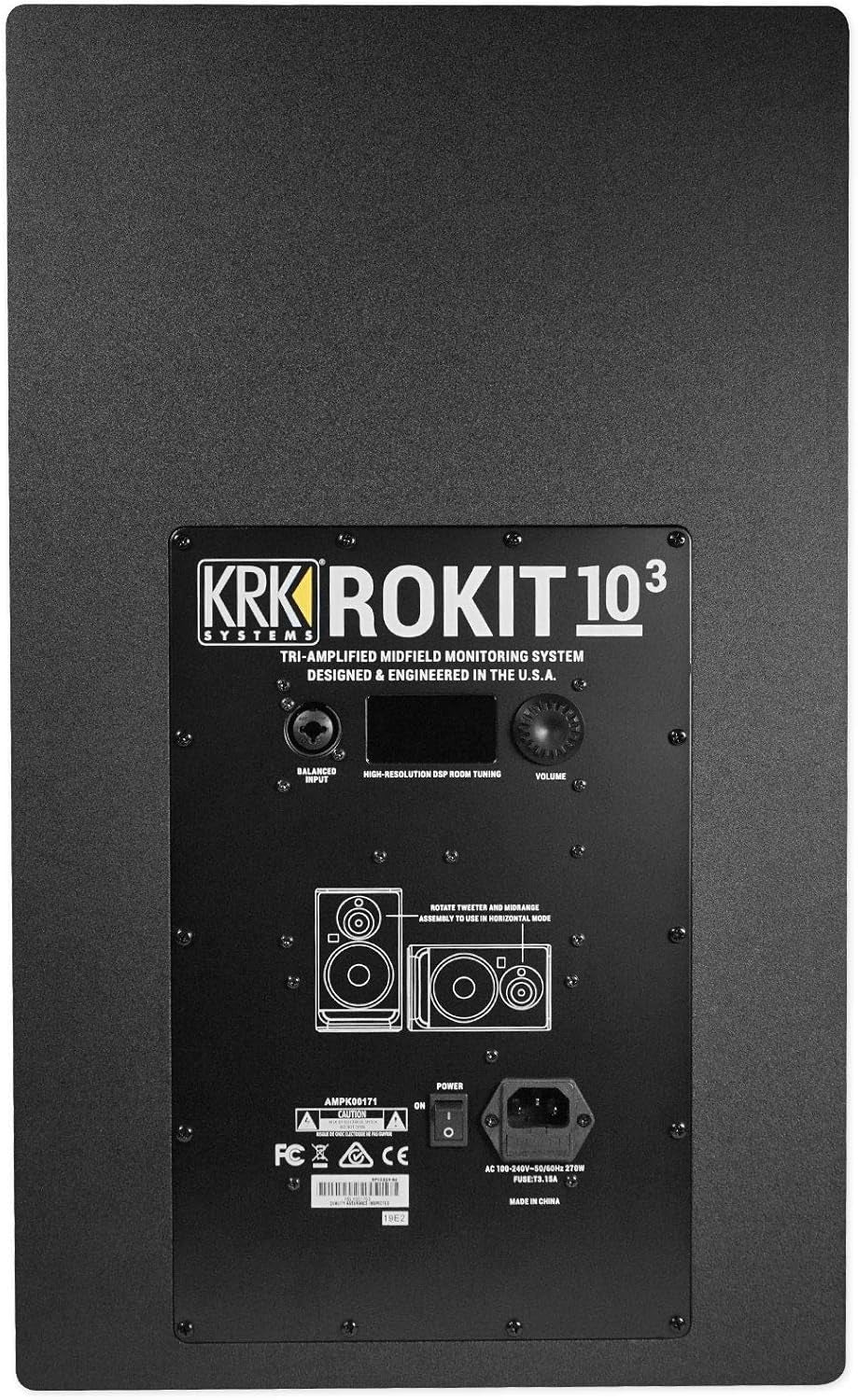 KRK ROKIT103G4 KRK 10" POWERED MONITOR 300W, Black