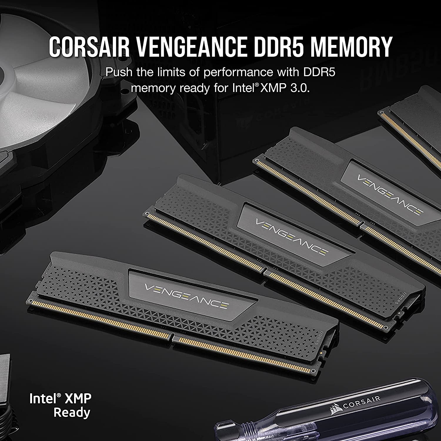 CORSAIR VENGEANCE DDR5 RAM 32GB (2X16Gb) 6000Mhz CL36 Intel XMP Icue Compatible Computer Memory - Black (CMK32GX5M2D6000C36)