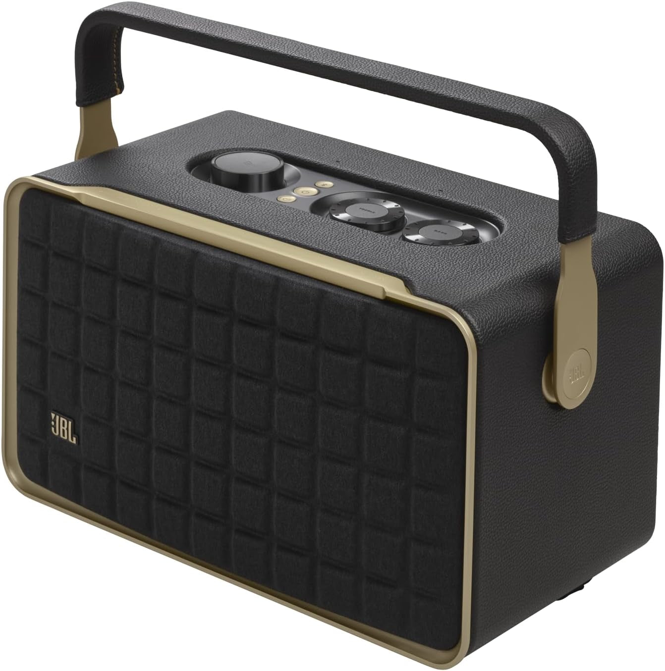 JBL Authentics 300 - Retro Style Wireless Bluetooth/Wifi Home Speaker, Built in Battery (4800Mah), Music Streaming Services via Built-In Wi-Fi, Built in Alexa and Google Assistant