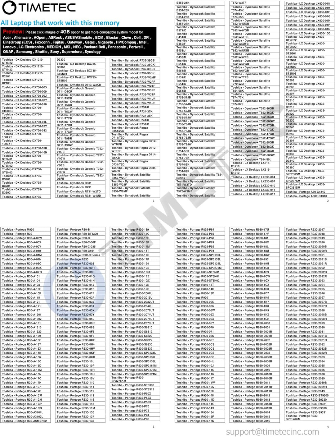 Timetec 8GB Kit(2X4Gb) DDR3L / Ddr31866Mhz PC3L-14900 / PC3-14900 Non-Ecc Unbuffered 1.35V / 1.5V CL13 1Rx8 Single Rank 204 Pin SODIMM Laptop Notebook PC Computer Memory RAM Module Upgrade