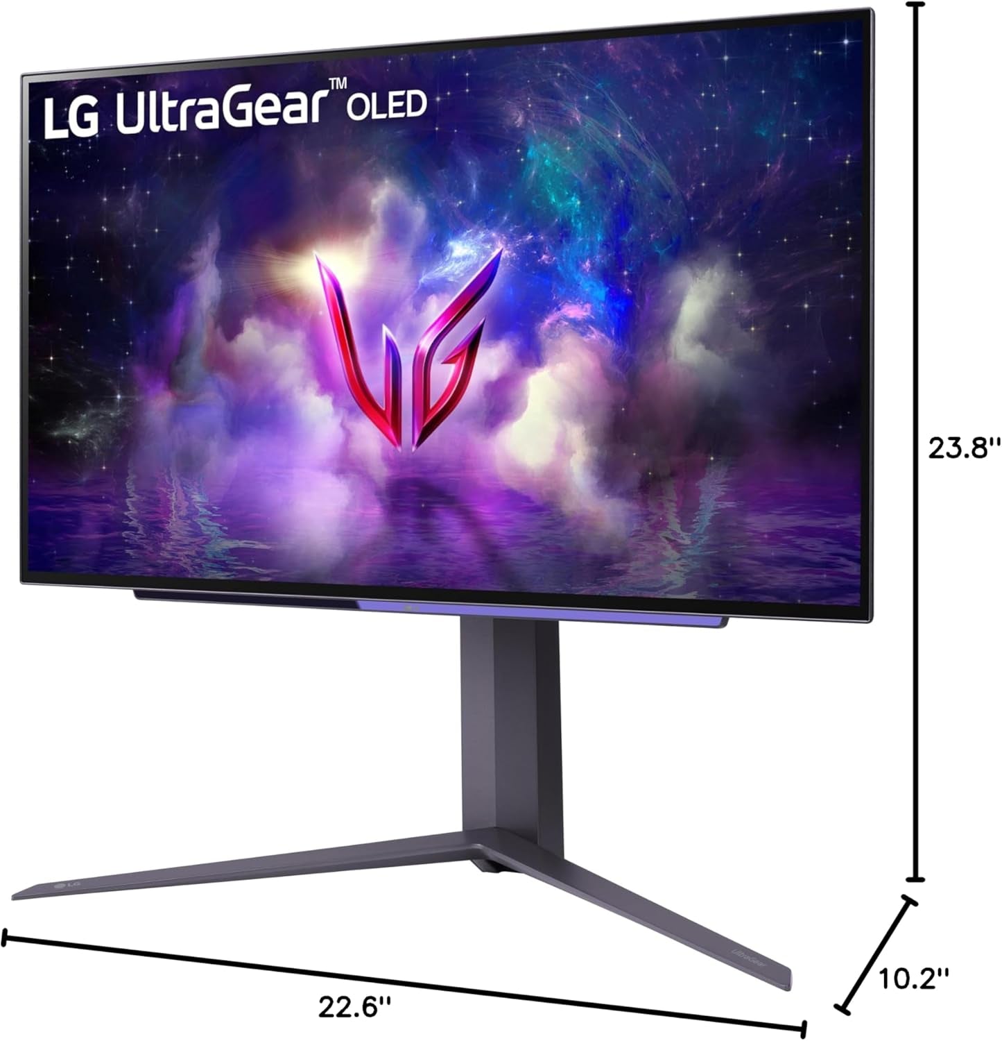 LG ‎27GS93QE 27-Inch Ultragear OLED Gaming Monitor QHD 240Hz 0.03Ms Displayhdr True Black 400 AMD Freesync Premium Pro NVIDIA G-Sync HDMI 2.1 Displayport Tilt/Height/Pivot Stand Black