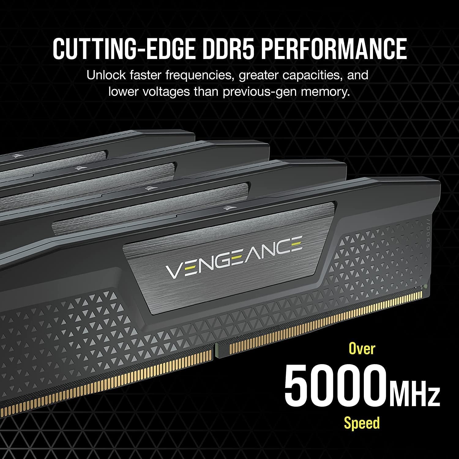 CORSAIR VENGEANCE DDR5 RAM 64GB (2X32Gb) 5200Mhz CL40-40-40-77 1.25V Intel XMP Desktop Computer Memory - Black (CMK64GX5M2B5200C40)