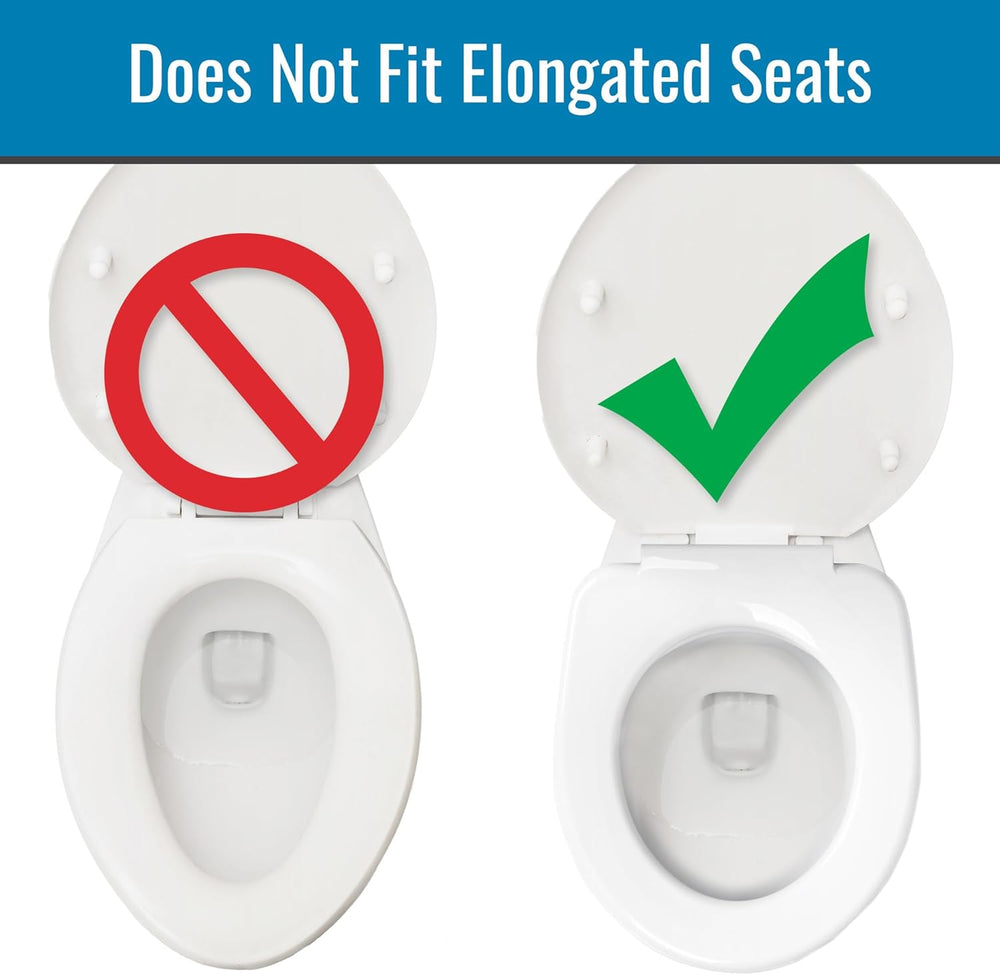 Healthsmart Enhanced Comfort 5" Raised (Round) Toilet Seat Riser | 3 Slip Resistant Pads | FSA/HSA Eligible | Toilet Seat Risers for Seniors | Padded Toilet Seat Elevation | 15.7 X 15.2 X 6.1