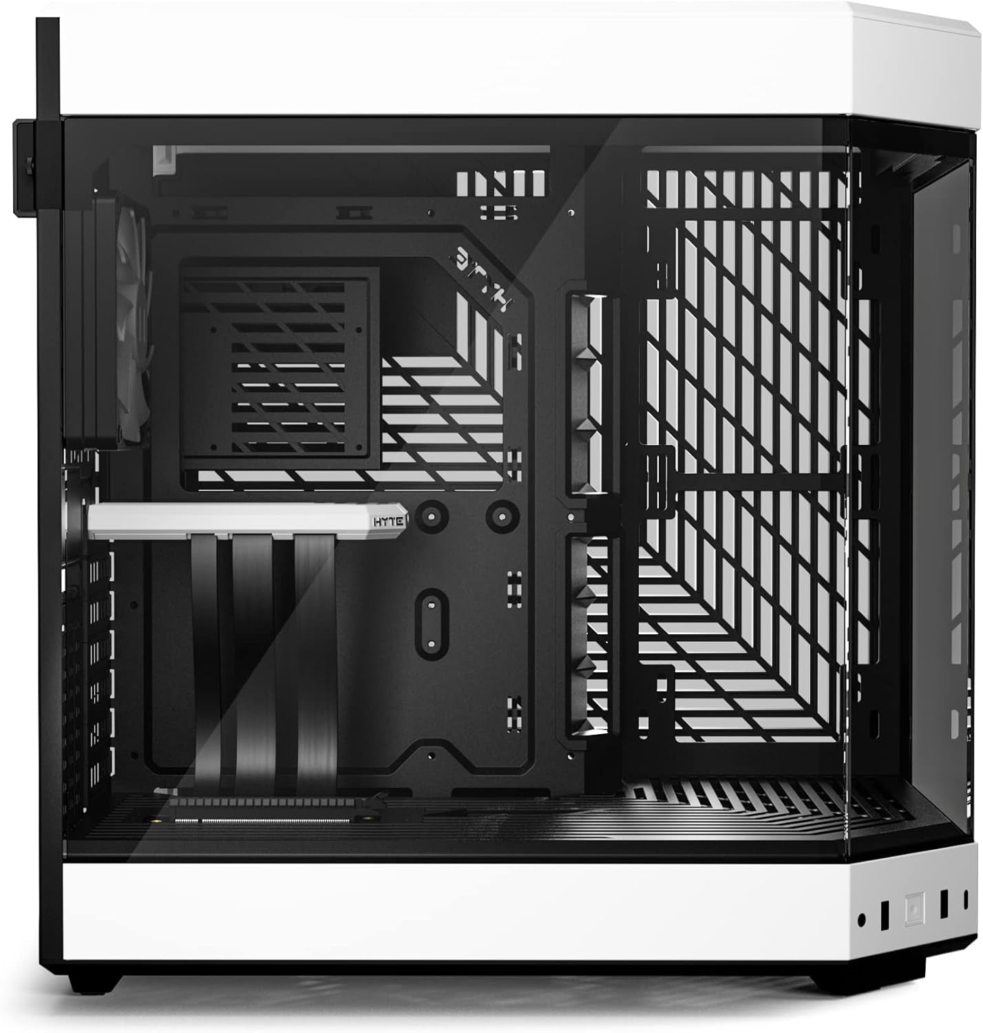 HYTE Y60 Modern Aesthetic Dual Chamber Panoramic Tempered Glass Mid-Tower ATX Computer Gaming Case with PCIE 4.0 Riser Cable Included, White (CS-HYTE-Y60-BW)