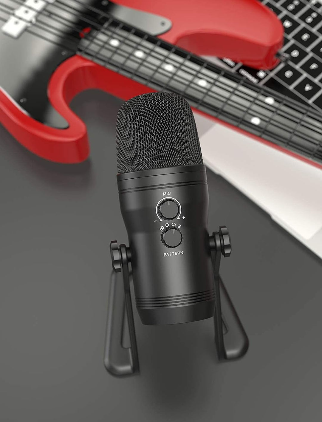 FIFINE USB Studio Recording Microphone Computer Podcast Mic for PC, PS4, Mac with Mute Button & Monitor Headphone Jack, Four Pickup Patterns for Vocals Youtube Streaming Gaming ASMR Zoom-Class (K690)