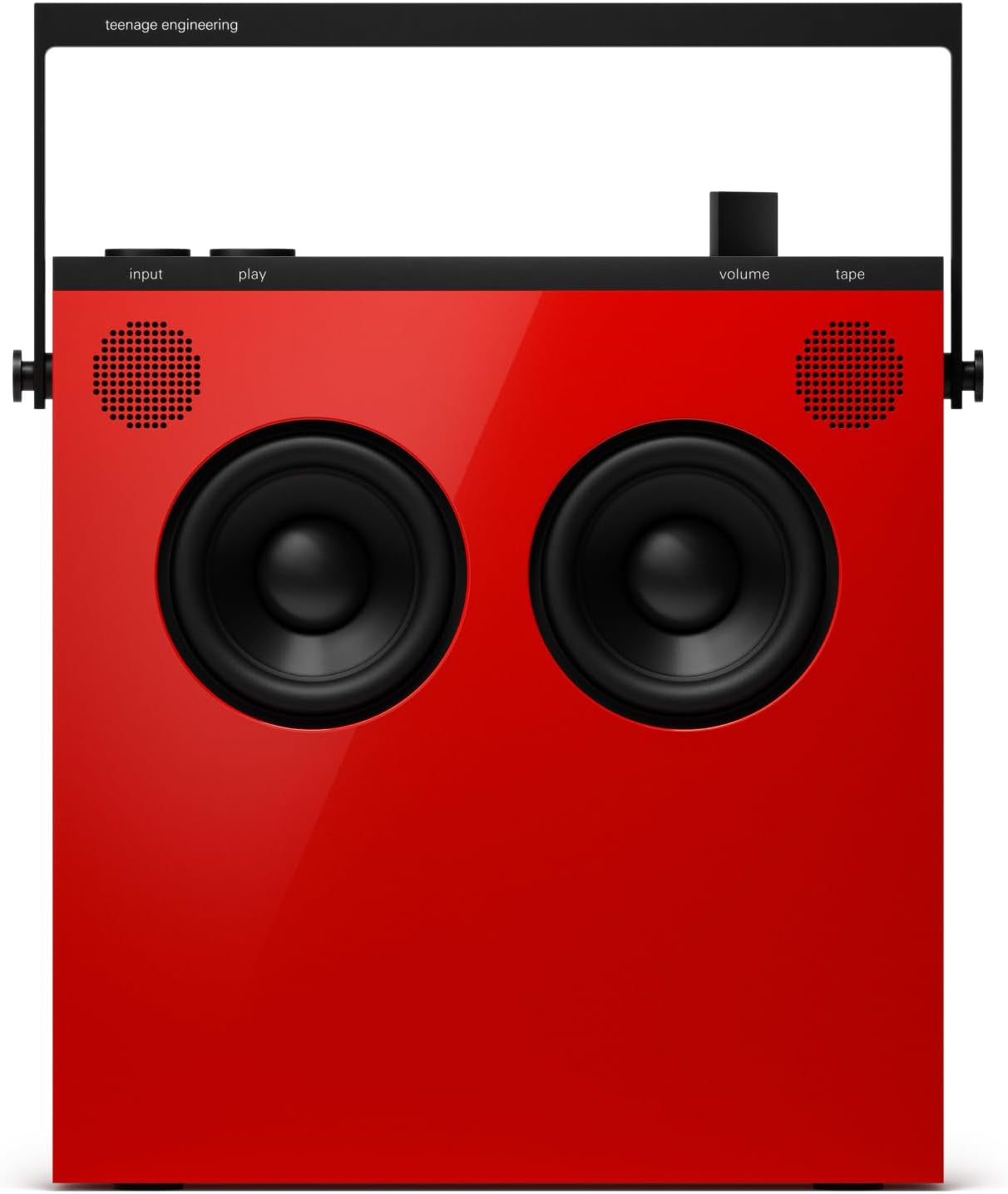 Teenage Engineering OB–4 Portable Bluetooth Wireless Stereo Speaker with Fm-Radio and Long-Lasting, Rechargeable 72 Hour Battery Life, Red