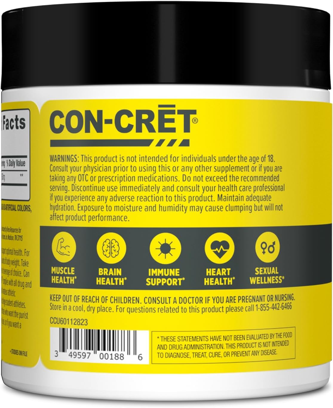 Creatine Hcl Powder | Muscle, Cognitive, Cellular Energy Support | No Bloating or Cramps | USA Made & NSF Certified | Raspberry (64 Serving)