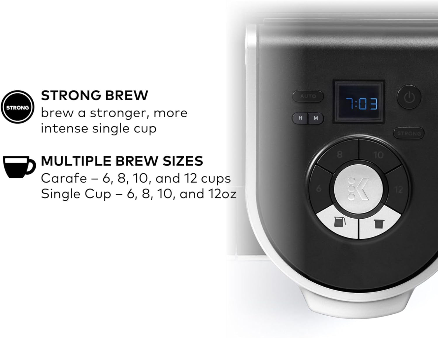 Keurig K-Duo Single Serve K-Cup Pod & Carafe Coffee Maker, with Multiple Brew Sizes, 60Oz Removable Reservoir, Programmable Auto Brew Carafe, (Gen 1), Black