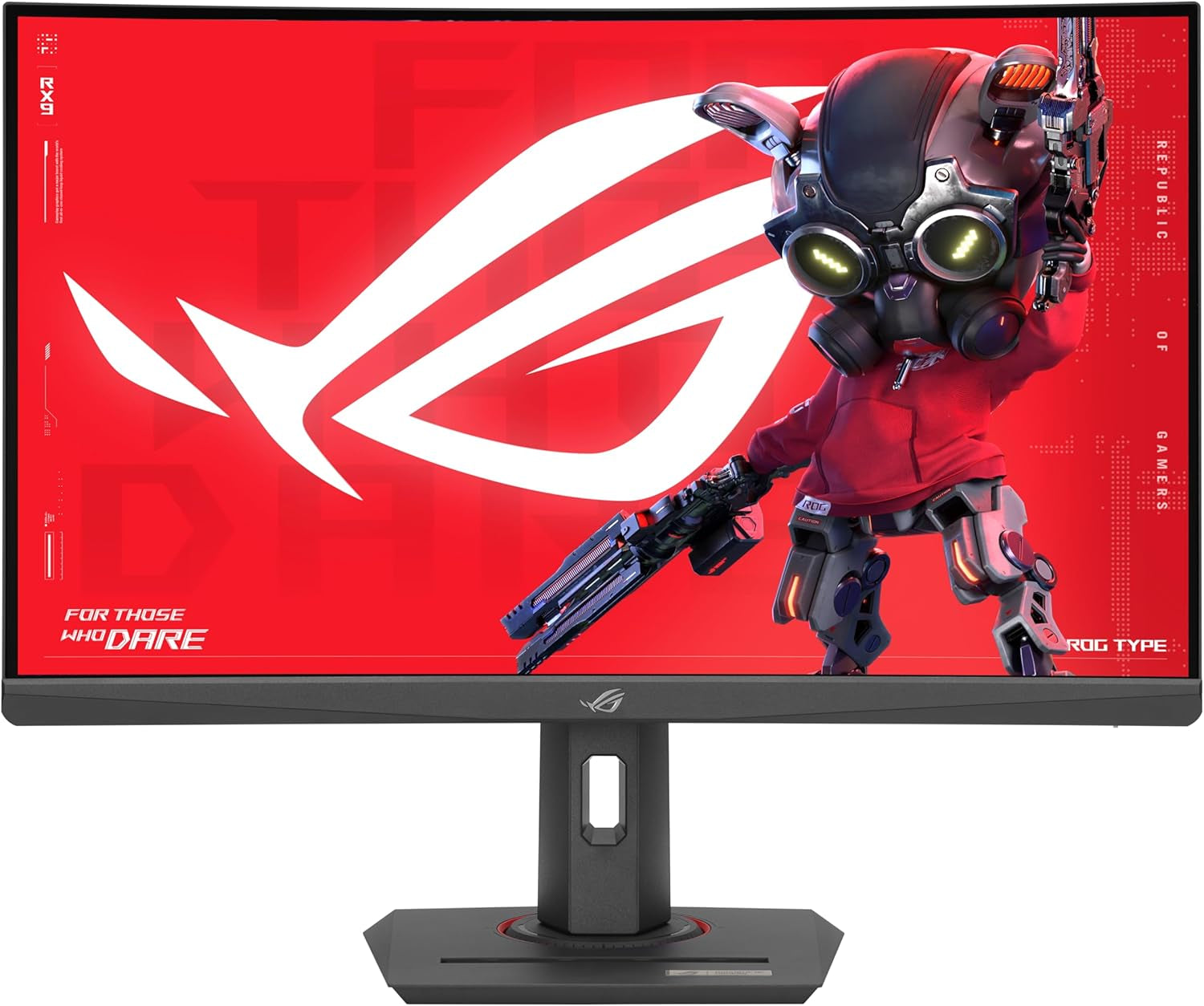 ASUS ROG Strix 27” 1440P HDR400 USB-C Curved Gaming Monitor (XG27WCS) - QHD (2560 X 1440), 180Hz, 1Ms, Fast VA, 125% Srgb, DCI-P3 95%, ELMB Sync, Freesync, Displaywidget, Tripod Socket, 3Yr Warranty