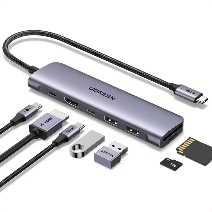 UGREEN Revodok 1071 – Hub USB-C 7 en 1 con HDMI 4K y PD 100W