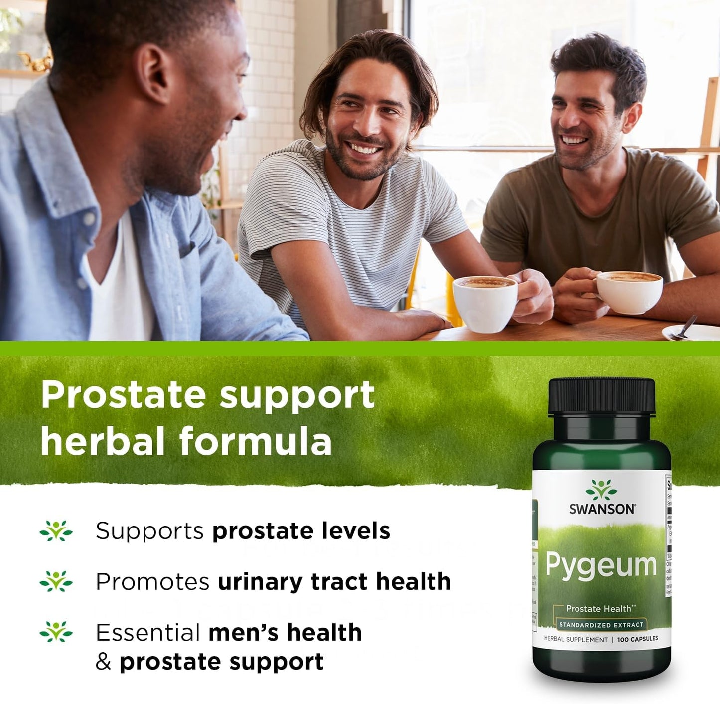 Swanson Pygeum - Herbal Supplement Promoting Male Prostate Health, Bladder, and Urinary Tract Health Support - Mens Health Supplement - (100 Capsules, 125Mg Each)