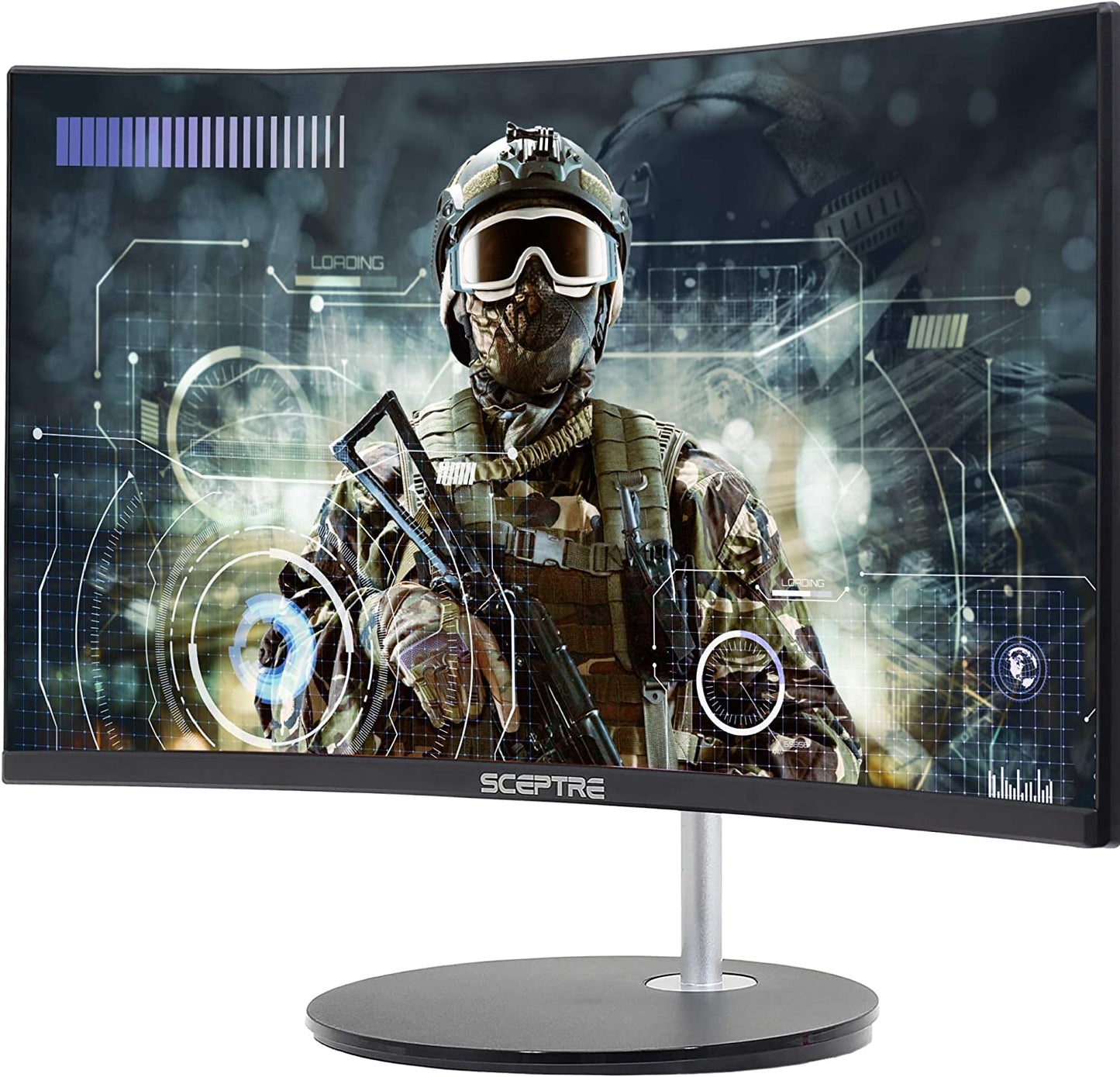 Sceptre Curved 24-Inch Gaming Monitor 1080P 98% Srgb HDMI X2 VGA Build-In Speakers, Machine Black