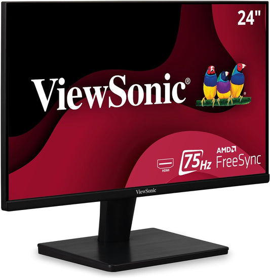 Viewsonic VS2447M 24 Inch 1080P Monitor with 75Hz, Freesync, Thin Bezels, Eye Care, HDMI, VGA Inputs for Home and Office