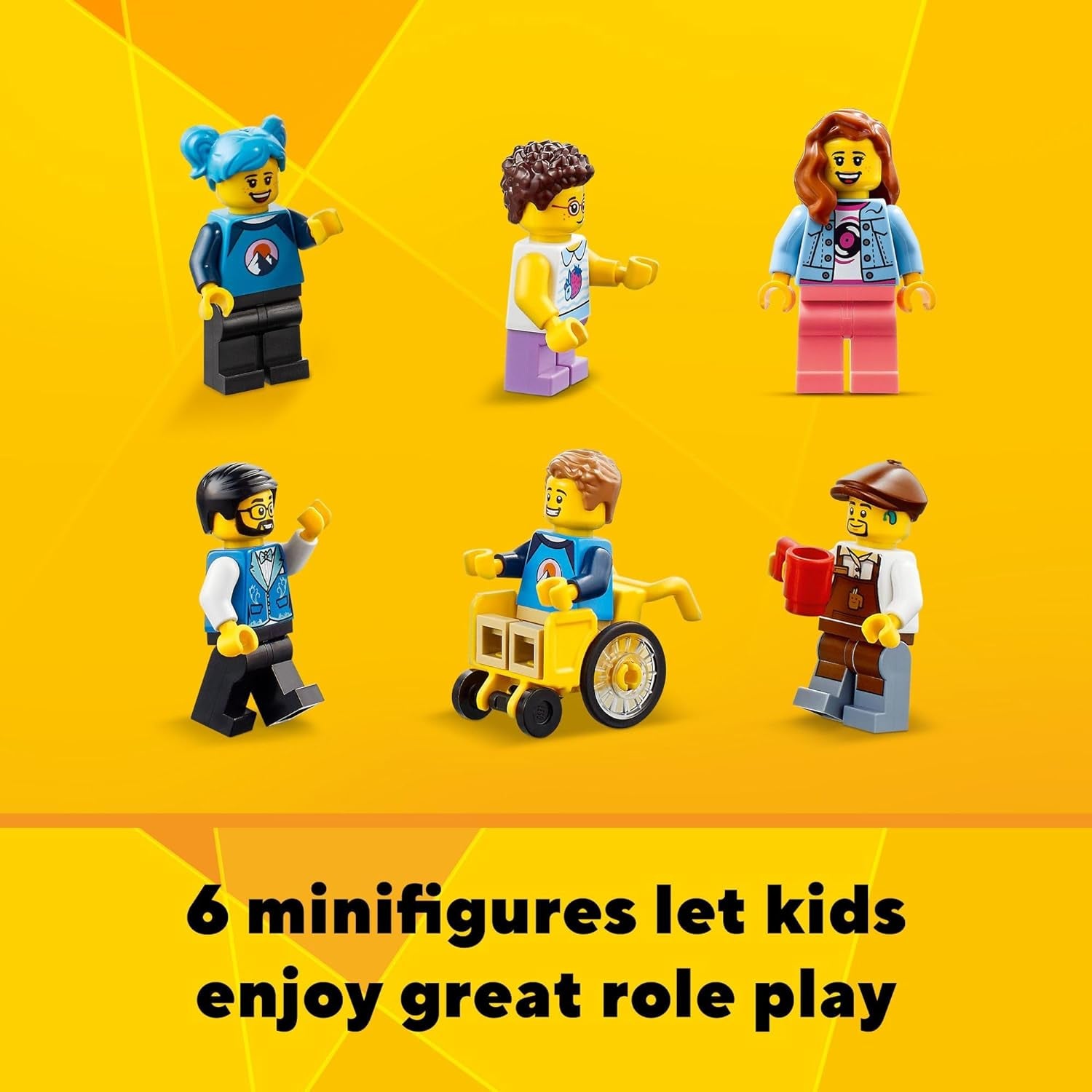 LEGO Creator Main Street 31141 Building Toy Set, 3 in 1 Features a Toy City Art Deco Building, Market Street Hotel, Café Music Store and 6 Minifigures, Endless Play Possibilities for Boys and Girls